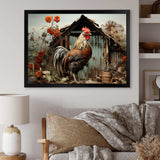 Roaster Barnyard Serenade I - Architecture Canvas Wall Art