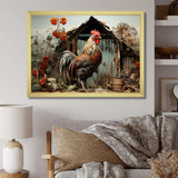 Roaster Barnyard Serenade I - Architecture Canvas Wall Art