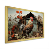 Roaster Barnyard Serenade I - Architecture Canvas Wall Art