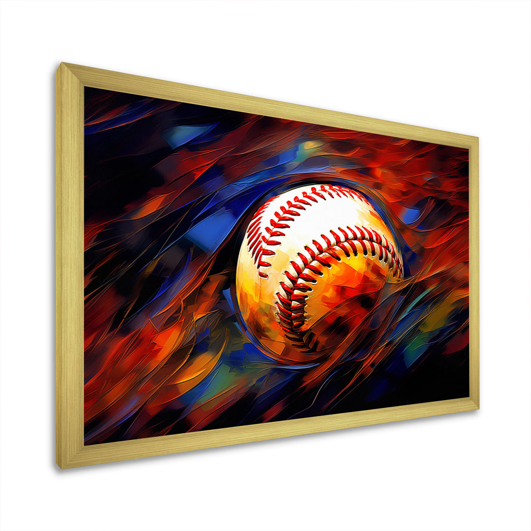 Baseball Abstract Glory I - Sport Baseball Canvas Wall Art