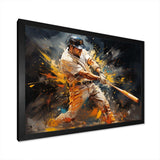 Baseball Abstract Home Run - Sports Canvas Wall Art