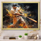 Baseball Abstract Home Run - Sports Canvas Wall Art