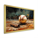Baseball Collage Glove And Ball - Sport Baseball Canvas Wall Art