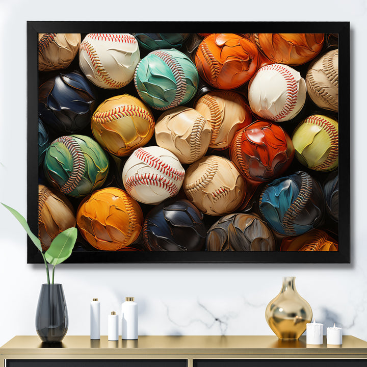 Baseball Collage I - Sport Baseball Canvas Wall Art