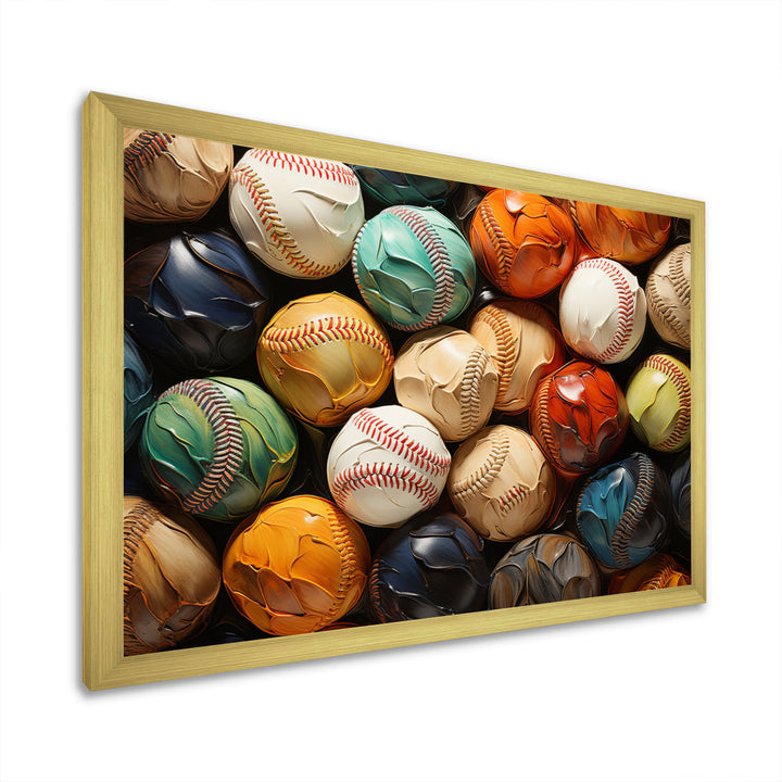 Baseball Collage I - Sport Baseball Canvas Wall Art