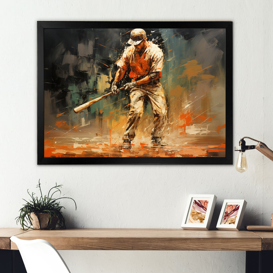 Baseball Abstract Infield - Sport Baseball Canvas Wall Art