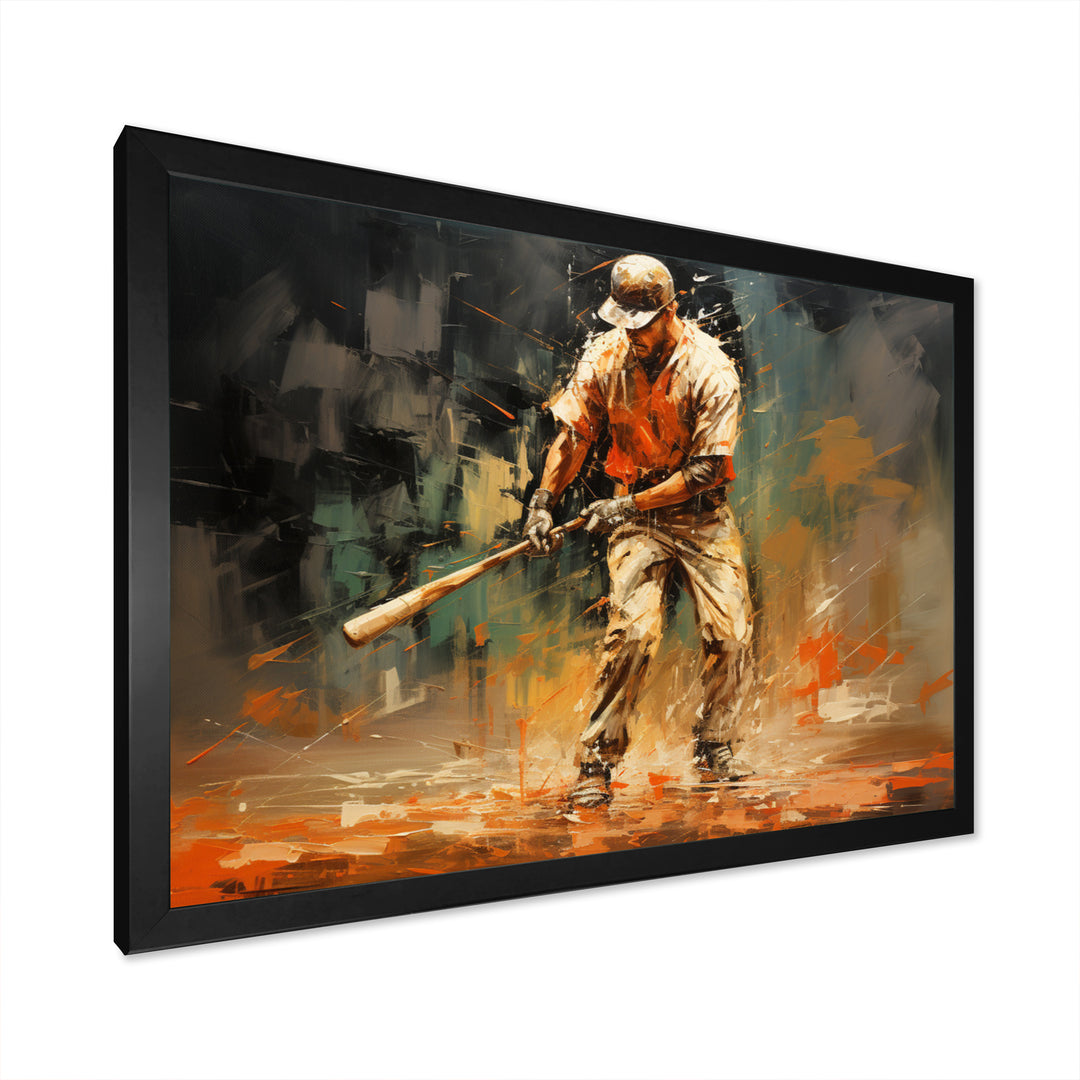Baseball Abstract Infield - Sport Baseball Canvas Wall Art