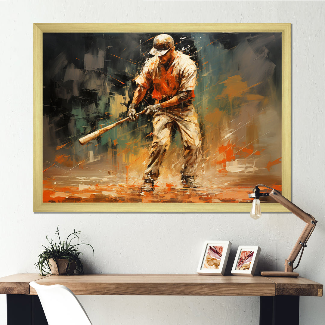Baseball Abstract Infield - Sport Baseball Canvas Wall Art