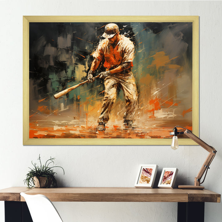 Baseball Abstract Infield - Sport Baseball Canvas Wall Art