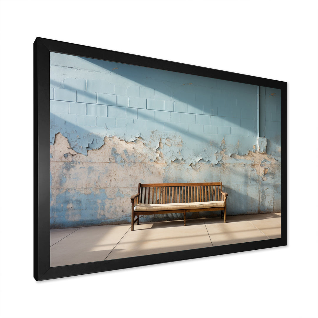 Baseball Bench Minimalism I - Sport Baseball Canvas Wall Art