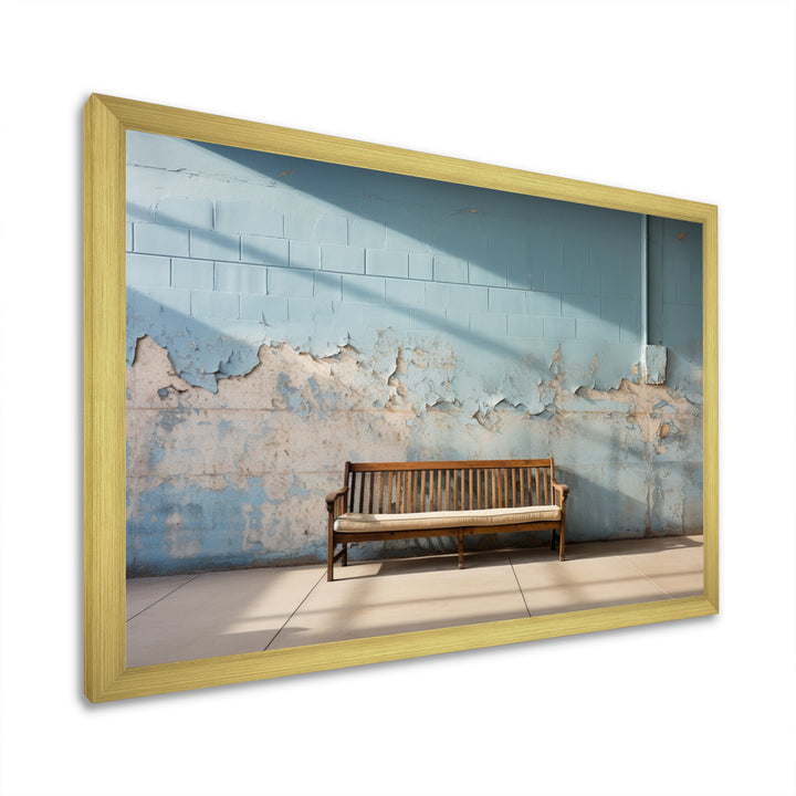 Baseball Bench Minimalism I - Sport Baseball Canvas Wall Art