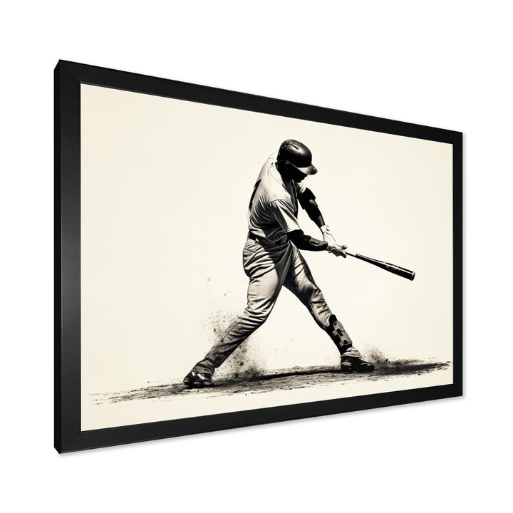 Baseball Focused Batter - Sport Baseball Canvas Wall Art