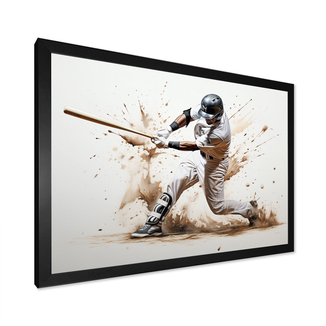 Baseball Minimal Swing I - Sport Baseball Canvas Wall Art
