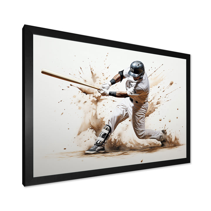 Baseball Minimal Swing I - Sport Baseball Canvas Wall Art