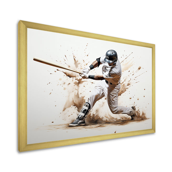 Baseball Minimal Swing I - Sport Baseball Canvas Wall Art