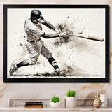 Baseball Minimal Swing II - Sports Canvas Wall Art