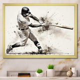 Baseball Minimal Swing II - Sports Canvas Wall Art