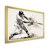 Baseball Minimal Swing II - Sports Canvas Wall Art