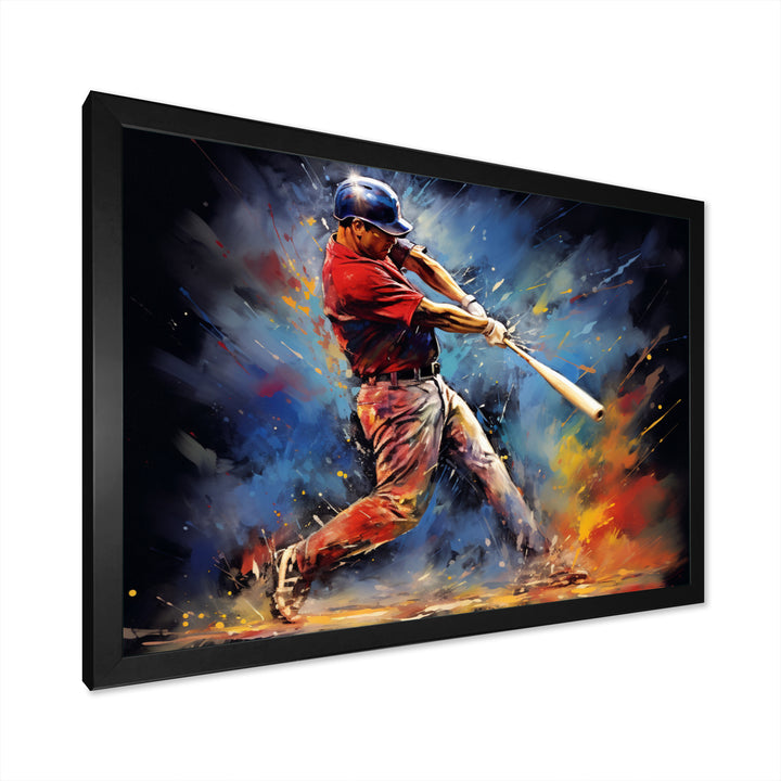 Baseball Swing Of Emotion I - Sport Baseball Canvas Wall Art