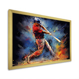 Baseball Swing Of Emotion I - Sport Baseball Canvas Wall Art