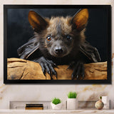 Bat Portrait I - Animals Canvas Wall Art