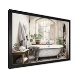 Minimalism Bath Of Serenity II - Illustration Canvas Wall Art