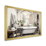 Minimalism Bath Of Serenity II - Illustration Canvas Wall Art