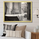 Minimalism Bath Of Serenity III - Illustration Canvas Wall Art