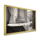 Minimalism Bath Of Serenity III - Illustration Canvas Wall Art