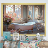 Bathroom Ethereal Glow III - Humor Canvas Wall Art