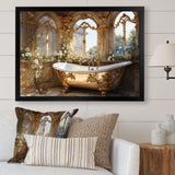 Bathroom Golden Luxe III - Humor Canvas Wall Art