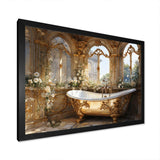 Bathroom Golden Luxe III - Humor Canvas Wall Art