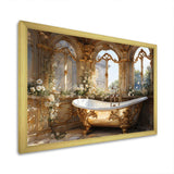 Bathroom Golden Luxe III - Humor Canvas Wall Art