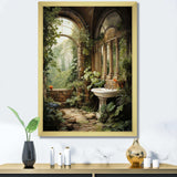 Bathroom Natures Retreat I - Humor Canvas Wall Art