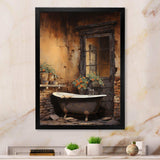 Bathroom Rustic Charm I - Humor Canvas Wall Art