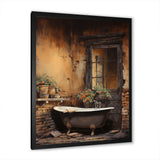 Bathroom Rustic Charm I - Humor Canvas Wall Art