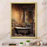 Bathroom Rustic Charm I - Humor Canvas Wall Art