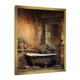 Bathroom Rustic Charm I - Humor Canvas Wall Art