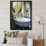 Bathroom Tranquil Reflections V - Humor Canvas Wall Art