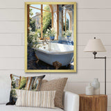 Bathroom Tranquil Reflections V - Humor Canvas Wall Art