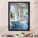 Bathroom Tranquil Reflections II - Humor Canvas Wall Art