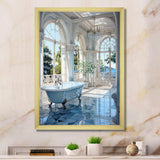 Bathroom Tranquil Reflections II - Humor Canvas Wall Art