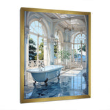 Bathroom Tranquil Reflections II - Humor Canvas Wall Art