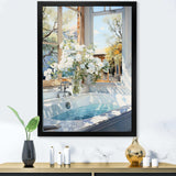 Bathroom Tranquil Reflections VI - Humor Canvas Wall Art