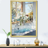 Bathroom Tranquil Reflections VI - Humor Canvas Wall Art