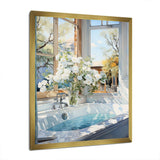 Bathroom Tranquil Reflections VI - Humor Canvas Wall Art