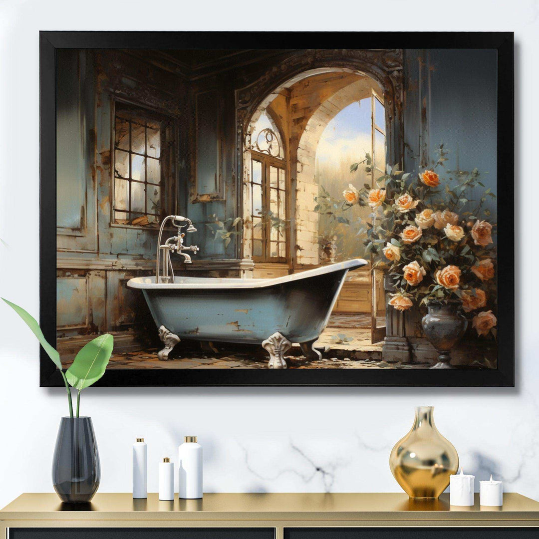Bathroom Vintage Elegance II - Humor Canvas Wall Art