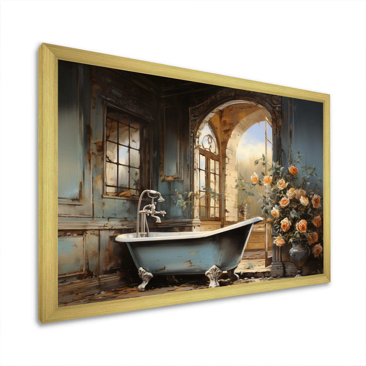 Bathroom Vintage Elegance II - Humor Canvas Wall Art