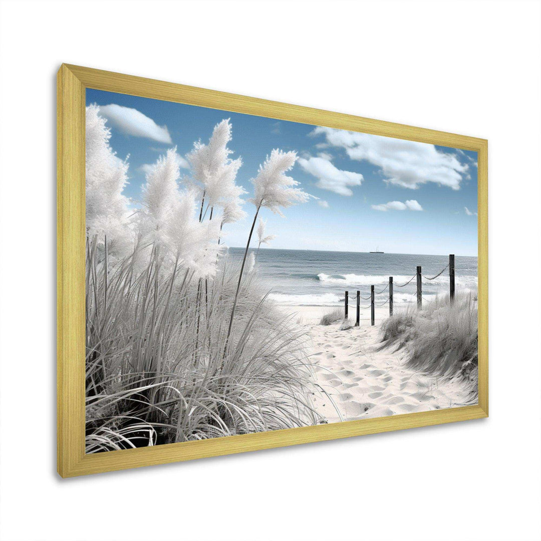 IDesignart Beach Seascape Dreams Path II   Coastal Canvas Wall Art