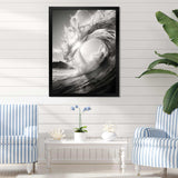 Black And White Wave Photo I - Coastal Canvas Wall Art